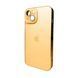 Чехол AG Glass Sapphire Frame MagSafe для iPhone 15 Gold 666-02820 фото 1