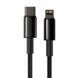 Кабель Baseus Tungsten Gold Fast Charging Data Cable Type-C to iP PD 20W 2m Black CATLWJ-A01 фото 1