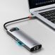 Type-C-Хаб Baseus Metal Gleam Series 8-in-1 Multifunctional (Type-C to HDMI*1+USB3.0*3+PD*1+RJ45*1+SD/TF*1) Blue WKWG000103 фото 5