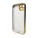Чехол AG Glass Sapphire Frame MagSafe для iPhone 15 Gold 666-02820 фото 2