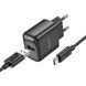 Сетевое зарядное устройство с кабелем HOCO C140A Smart single port QC3.0 charger set(Type-C)(EU) Black 6942007627825 фото 4