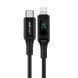 Кабель ACEFAST C6-01 Type-C to iP, 3A, 30W, 1.2m, nylon, zinc connectors, Black 6974316281030 фото 1