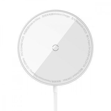 Беспроводное ЗУ Baseus Simple Mini3 Magnetic Wireless Charger 15W Silver CCJJ040012 фото