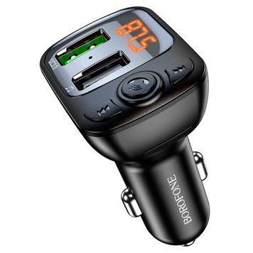 Автомобільний зарядний пристрій з FM-модулятором BOROFONE BC41 Eminency QC3.0 Car BT FM transmitter 18W Black 8525500090 656-00572 фото