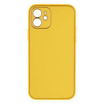 Чохол Leather Gold with Frame для iPhone 12 Yellow 207-00373 фото