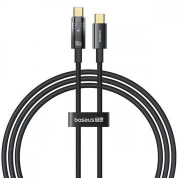 Кабель Baseus Explorer Series Auto Power-Off Type-C to Type-C 100W (2m) Black P10319704111-00 фото