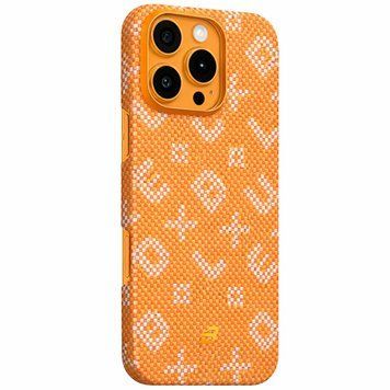 TPU+PC чохол Blueo Gilded Tactile Woven with Magnetic Fit для Apple iPhone 16 Pro (6.3") Orange ILSO-00000085974-3 фото