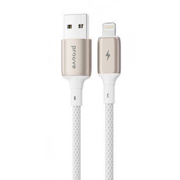 Кабель Proove Dense Metal USB to Lightning 2.4A (1m) white 656-02561 фото
