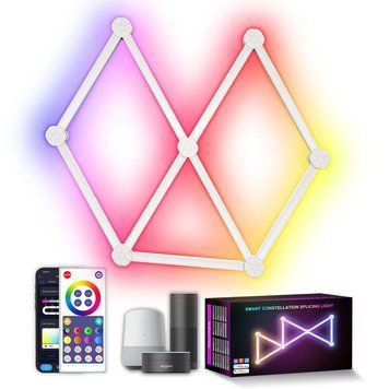Модульный настінний світильник LED RGB 5V SAL-014B 9pcs Bluetooth USB with app white 656-03727 фото