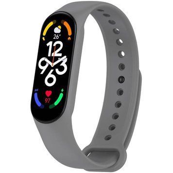 Силіконовий ремінець для Xiaomi Mi Band 7/6/5 Gray 212-01600 фото