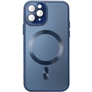 Чехол TPU+Glass Sapphire Midnight with MagSafe для Apple iPhone 14 Pro (6.1") Deep navy 656-08585 фото