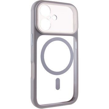 Чохол TPU+PC GETMAN Moon Clear with MagSafe для Apple iPhone 17 (6.3") Grey 656-08413 фото