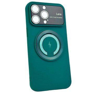 Чехол HD Glass Film Lens Separate Camera with MagSafe для iPhone 13 Green 214-02049 фото