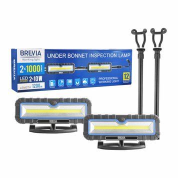 Лампа інспекційна Brevia LED 120-190см 2x10W COB 2x1000lm 2x4000mAh Power Bank, type-C 11520 фото
