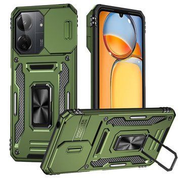 Ударопрочный чехол Camshield Army Ring для Xiaomi Redmi 13C / Poco C65 Army Green 777-05002 фото