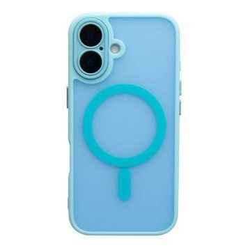 Чохол TPU+PC Magnetic Matte Camera Lens with Magsafe для iPhone 16 Blue 757-00332 фото