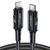 Кабель ACEFAST C4-01 Type-C to iP 3A, 30W, 1.8m, nylon, zinc connectors, Black 6974316281306 фото