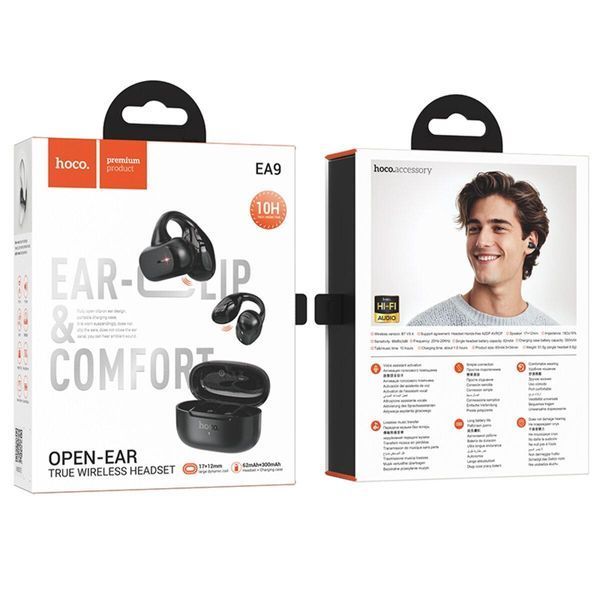 Наушники HOCO EA9 Clear sound clip-on true wireless BT headset Black 656-00907 фото
