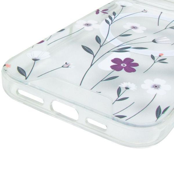 TPU+PC чехол Clear Garden with MagSafe для Apple iPhone 16 Pro Max (6.9") Cherry Petal 777-08216 фото