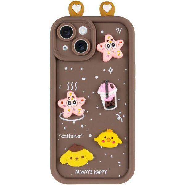 Чохол TPU Toys Case with Ears для Apple iPhone 15 (6.1") Brown 208-05359 фото