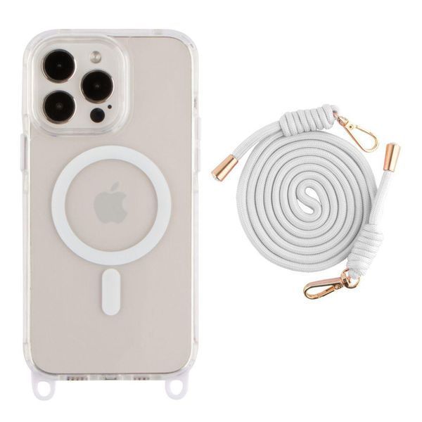 Чехол TPU+PC LanyardCase with MagSafe для iPhone 16 Pro Orange 214-03199 фото