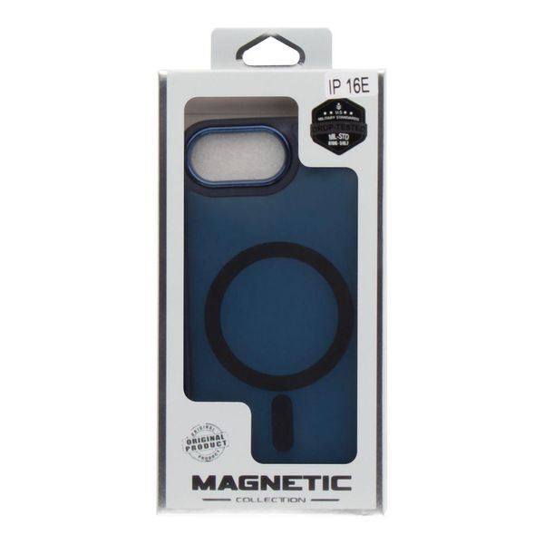 Чехол TPU+PC Space Magnetic Color with Magsafe для iPhone 16e\17e Dark Blue 214-02538 фото