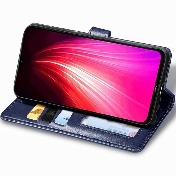 Шкіряний чохол-книжка GETMAN Gallant (PU) для Xiaomi Redmi Note 8T Синий 777-06568 фото