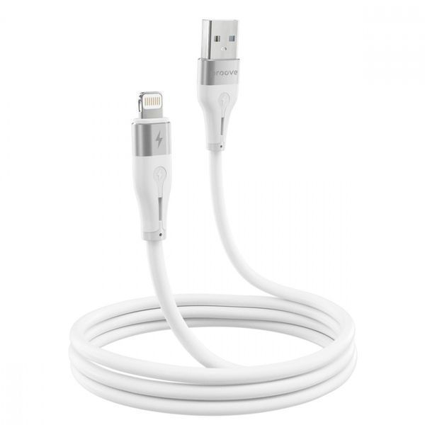 Кабель Proove Soft Silicone USB to Lightning 2.4A (1m) white 656-02593 фото