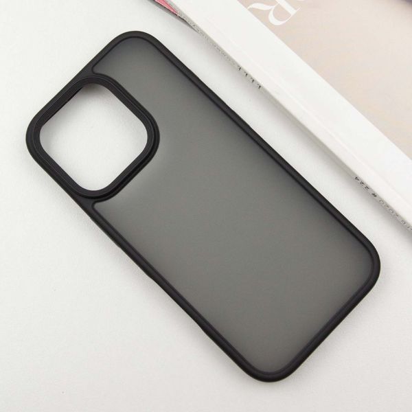 TPU+PC чохол Metal Buttons для Apple iPhone 16 Pro Max (6.9") Чорний 777-08244 фото