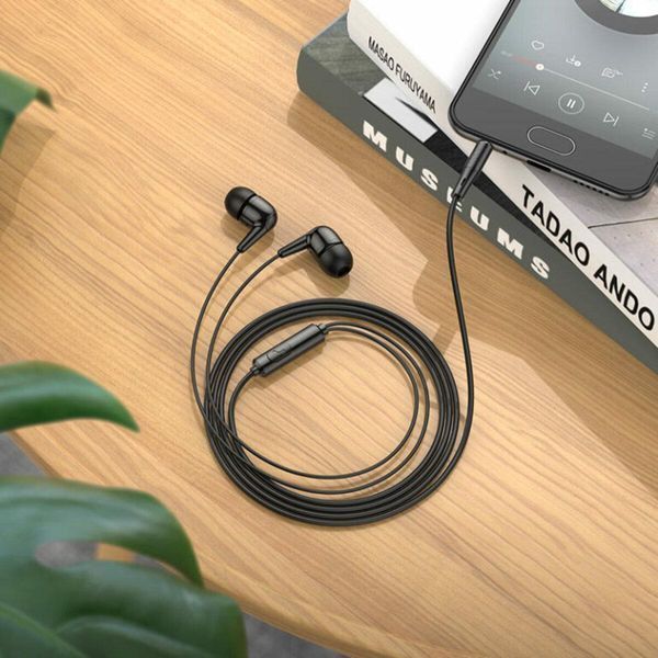 Навушники HOCO M97 Enjoy universal earphones with mic Black 656-03935 фото