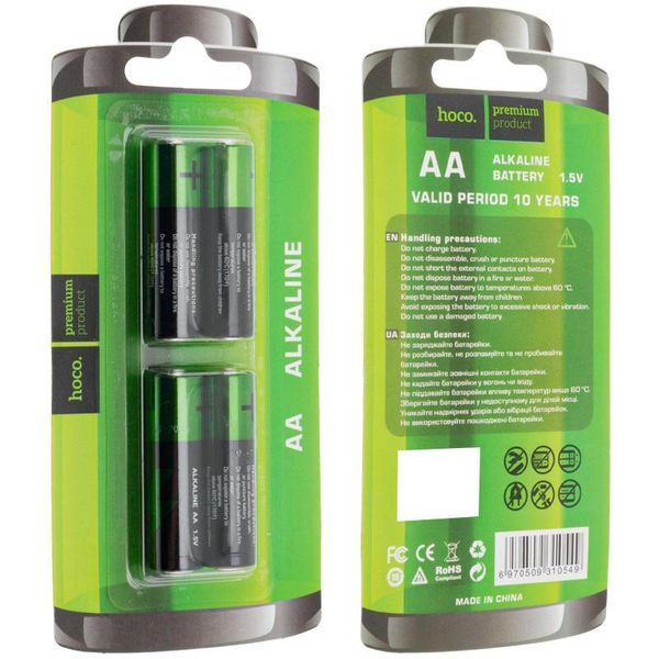 Батарейки Hoco AA (LR6) Alkaline 4 pcs Black ILSO-00000080409-1 фото