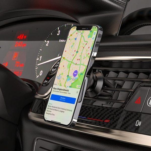 Автодержатель для телефона HOCO CA81 Ligue Air vent magnetic car holder Black 6931474743879 фото