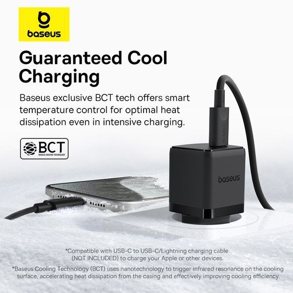 Сетевое зарядное устройство Baseus Palm Fast Charger 1C 30W EU Cluster Black P10111605113-00 фото