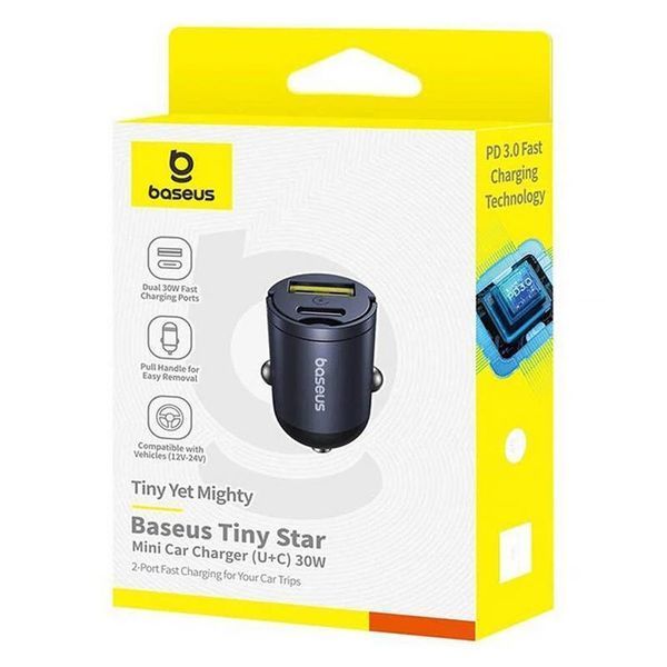 АЗУ Baseus Tiny Star Mini 30W (1USB-A/1C) (C00035001121) Cosmic Black ILSO-00000085311-1 фото