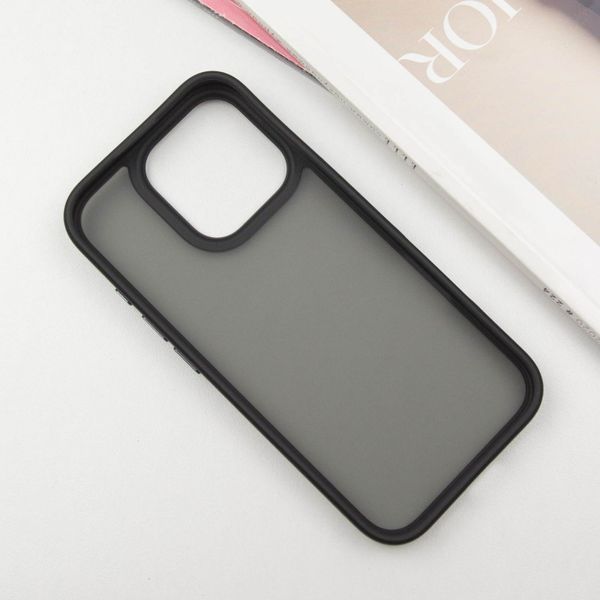 TPU+PC чохол Metal Buttons для Apple iPhone 16 Pro Max (6.9") Чорний 777-08244 фото