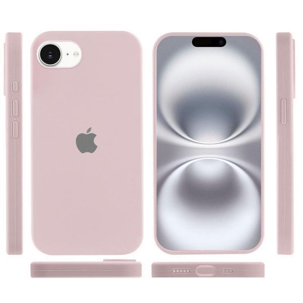 Чехол Silicone Case Full Protective для Apple iPhone 16e\17e (6.1") Chalk Pink 555-04068 фото
