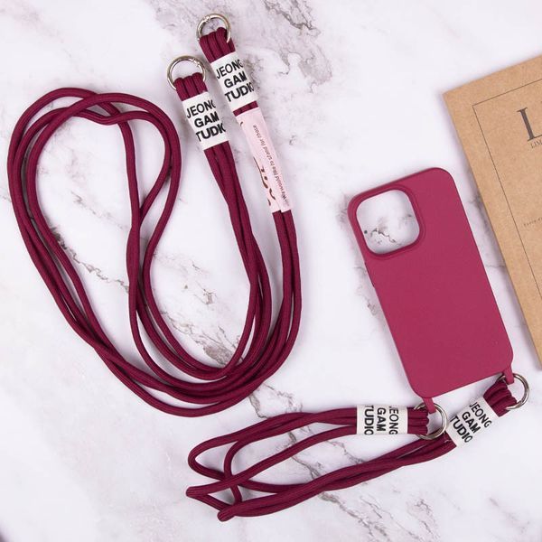 Чехол TPU two straps California для iPhone 13 Pro Max Rose Red 208-05665 фото