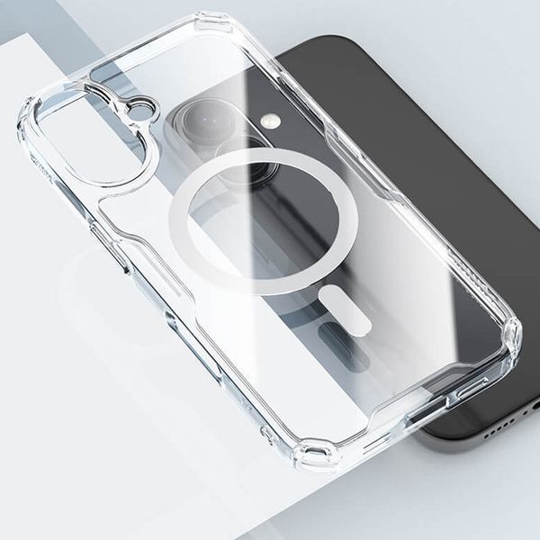 TPU чохол Nillkin Nature Pro Magnetic для Apple iPhone 16 (6.1") Transparent 777-08017 фото