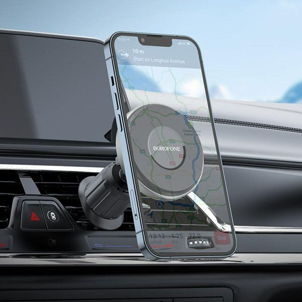 Тримач для мобільного BOROFONE BH77 Seaside air outlet ring magnetic car holder 656-00461 фото