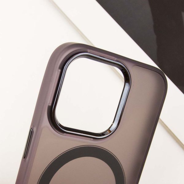 Чехол TPU+PC Lily with MagSafe для Apple iPhone 14 Pro (6.1") Dark Purple 214-03596 фото