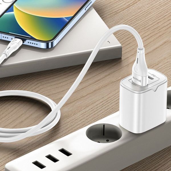 Кабель Proove Soft Silicone USB to Lightning 2.4A (1m) white 656-02593 фото