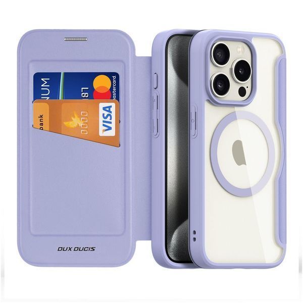 Чохол-книжка Dux Ducis Skin X Pro with MagSafe для iPhone 15 Pro Max Purple 757-00501 фото
