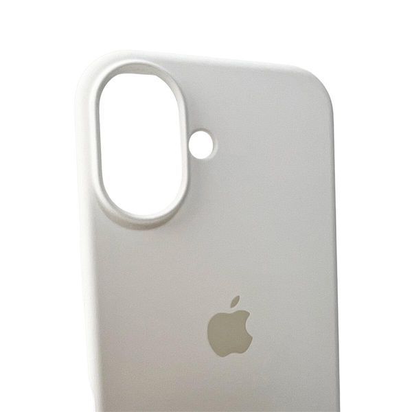 Силиконовый чехол для iPhone 16 White 666-01193 фото