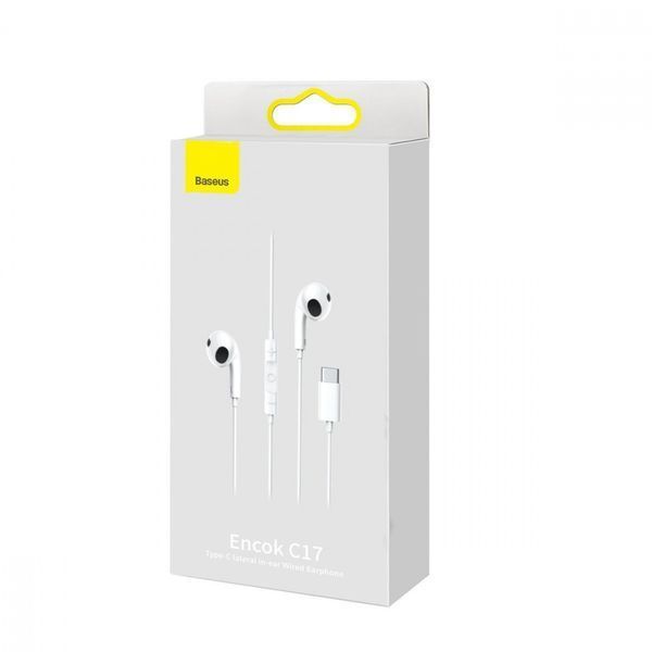 Наушники Baseus Encok Wired C17 (Type-C) White 221-00038 фото