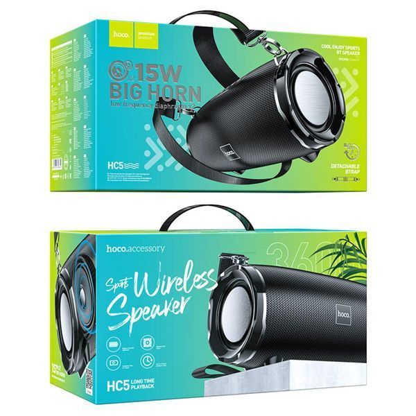 Портативна колонка HOCO HC5 Cool Enjoy sports BT speaker Black 656-00790 фото