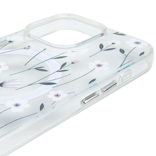 TPU+PC чехол Clear Garden with MagSafe для Apple iPhone 16 Pro Max (6.9") Cherry Petal 777-08216 фото