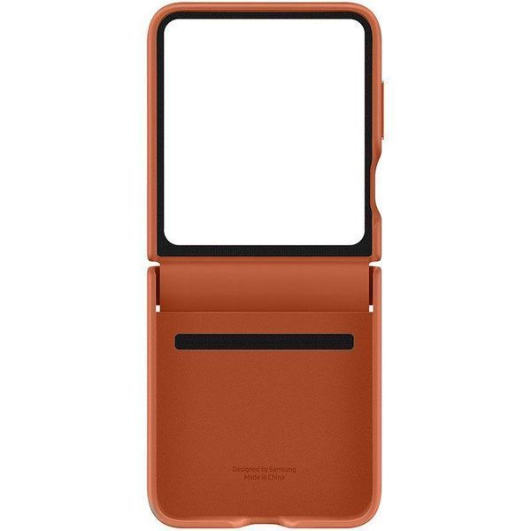 Шкіряний чохол Leather Case для Samsung Galaxy Z Flip5 Brown 555-03216 фото