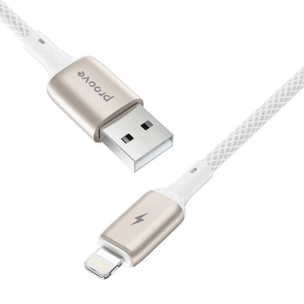 Кабель Proove Dense Metal USB to Lightning 2.4A (1m) white 656-02561 фото