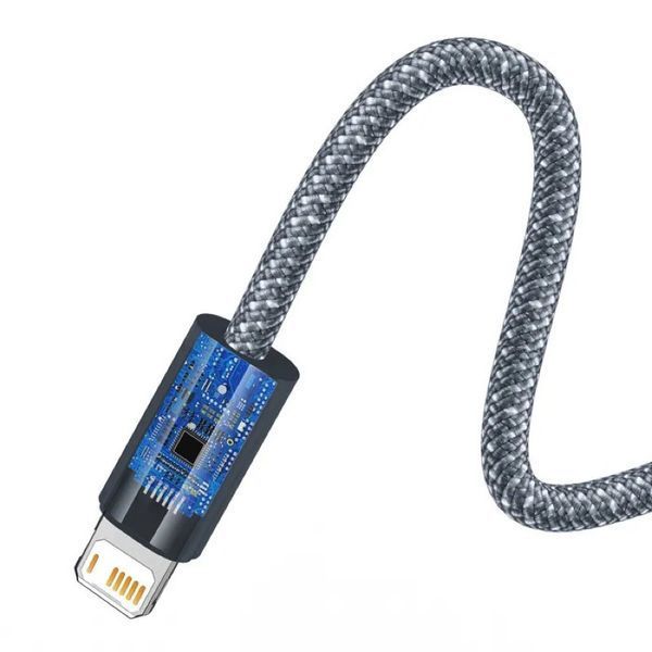 Кабель Baseus Dynamic Series Fast Charging Data Cable USB to iP 2.4A 1m Slate Gray CALD000416 фото