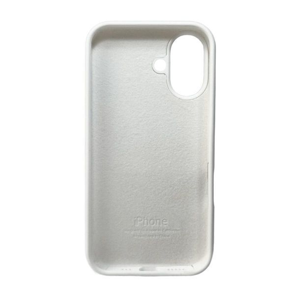 Силиконовый чехол для iPhone 16 White 666-01193 фото